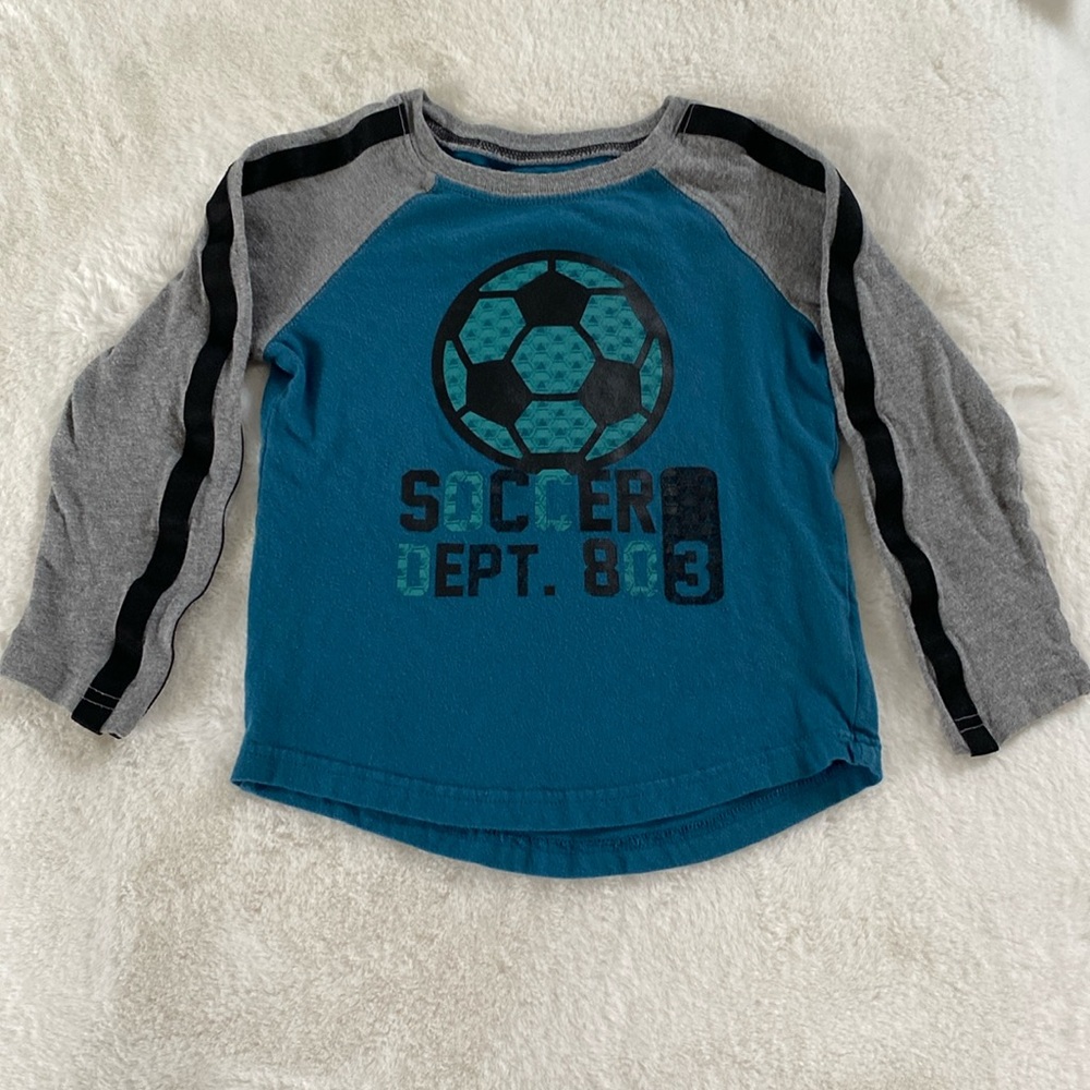 Jumping Beans Blue and Gray Long Sleeve Tee
Size 4